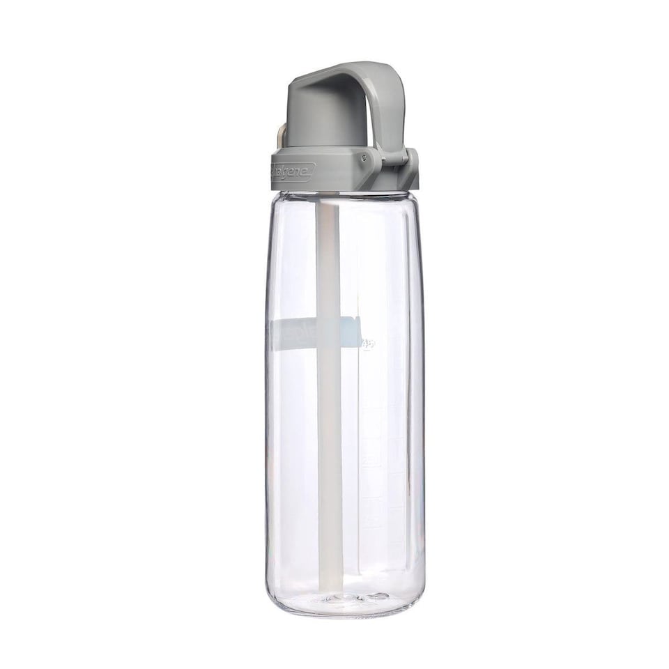 image 1 of Nalgene Fresh Flow 700ml Straw Water Bottle - Clear - Gray Cap