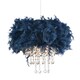 image 1 of Contemporary Green Navy Pendant Light Shade with Transparent Acrylic Droplets | Blue