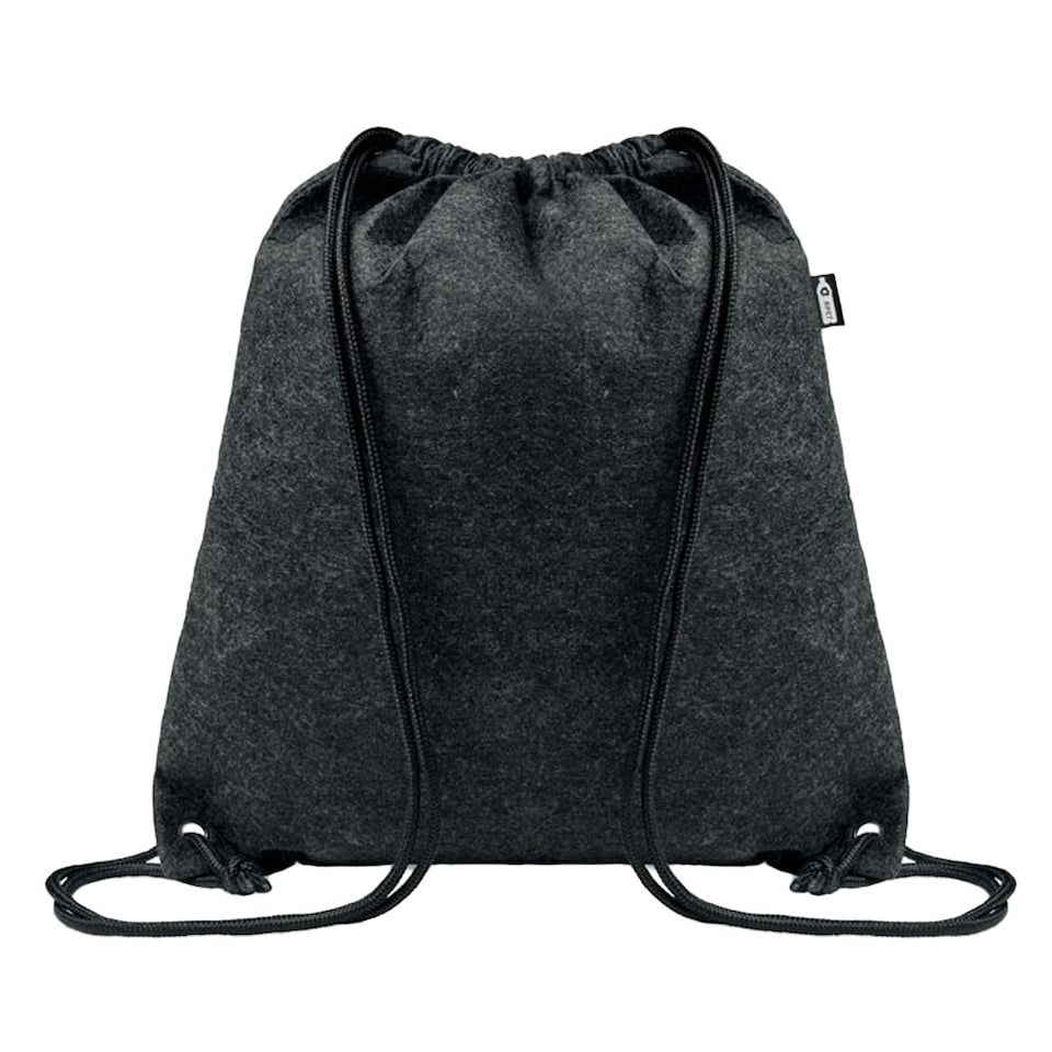 image 1 of MidOcean Indico RPET Felt Drawstring Bag - Stone Grey - One Size | Black | Not provided