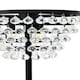 image 2 of Interiors by Premier Clear Crystal Floor Lamp with Black Metal Frame, Elegant Transitional Floor Lamp with Crystal Beads Black