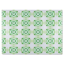 Green Extraordinary Boho Chic Summer Design Glass Chopping Board | Multi