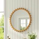 image 3 of Living and Home Pine Wood American Transitional Style Decorative Wall Mounted Mirror | Brown