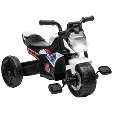 AIYAPLAY 3 in 1 Baby Trike with toy safety lights, Music, Horn - White