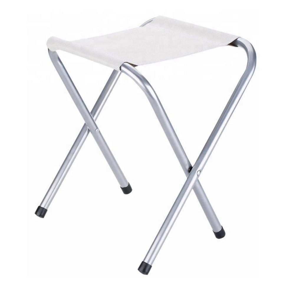 image 1 of 4ft Folding Camping Table and 4 Stools Set - 120cm Adjustable Height Picnic Table