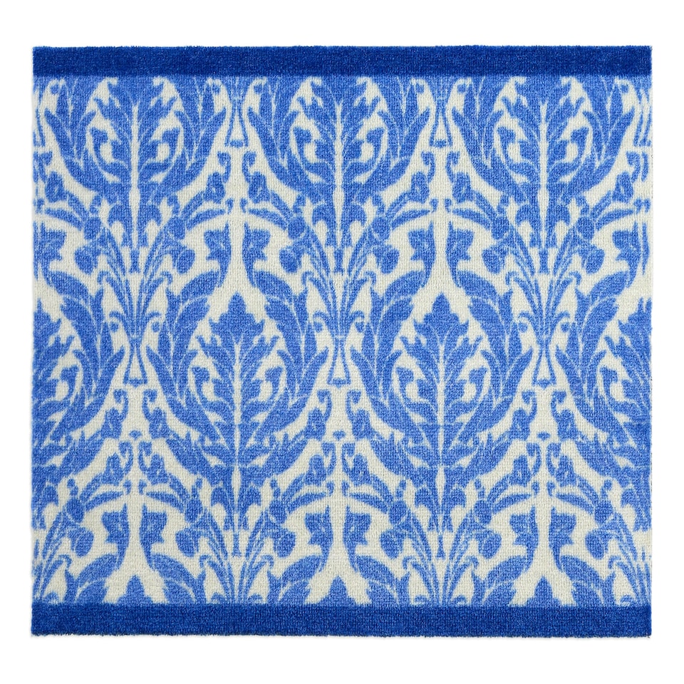 image 1 of My Mat Nylon Printed Bathroom Royal Blue Damask 50x75