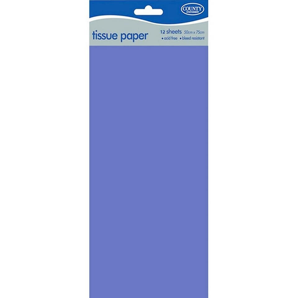 County Tissue Papers (12 Pack) - Baby Blue - 50 x 75cm