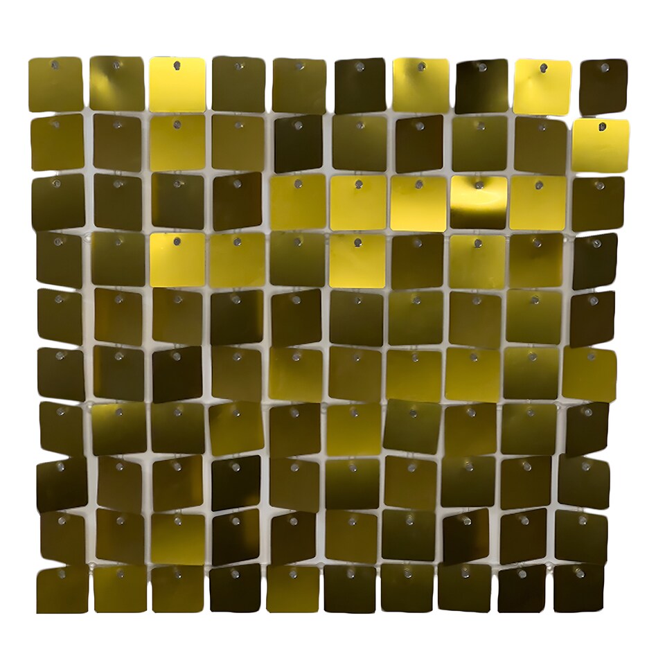 image 1 of 30cm x 30cm Shimmer Sequin Wall Panels, Reflective Square Backdrop Panel