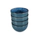 image 1 of Scandi Home Set of Four Drammen 14cm Blue Artisan Glaze Ceramic Cereal Bowls Blue
