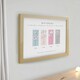 image 2 of Personalised Birth Flower Family of 4 Oak Framed Print Brown | One Size