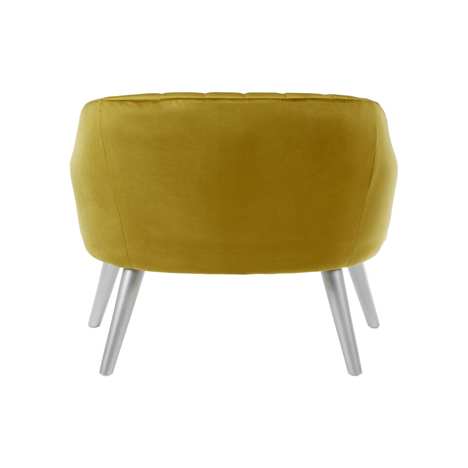 image 1 of Interiors by Premier Mustard Fabric Armchair, Cozy Velvet Armchair, Dining Chair for Living Room, Home, Accent Arm Chair