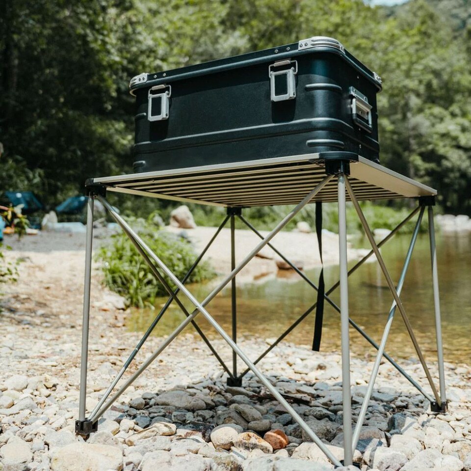 image 1 of Casual Aluminium Folding Table | Blue | Titanium | Medium