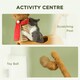 image 3 of PawHut Cat Tree 98cm Deer-Designed Scratching Post with Ball Tunnel, Brown