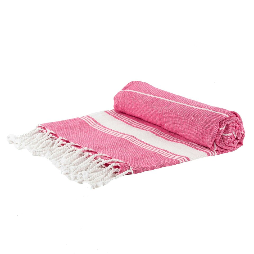 image 1 of Nicola Spring Turkish Soft Lightweight 100% Cotton Bath Towel - 170 x 90cm - Pink - Bath Towel Beach Towel Bath Sheet Beach Blanket Pink