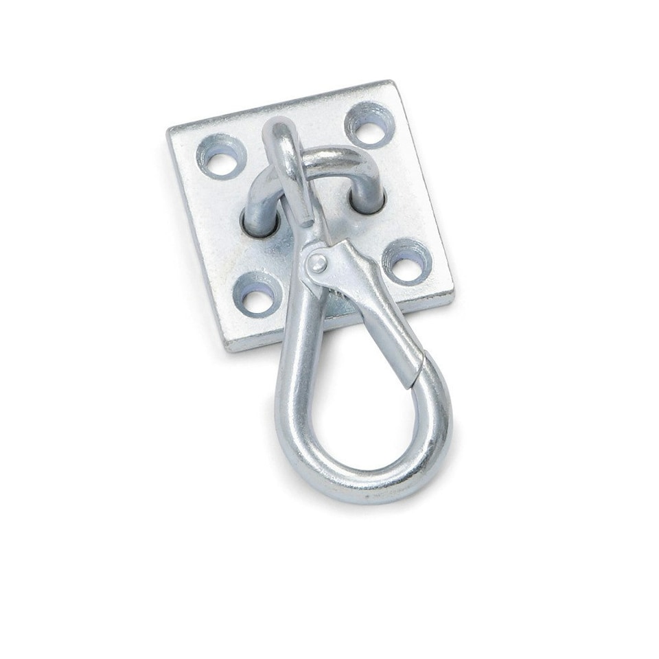 Shires Snap Hook On Wall Plate - Silver - One Size