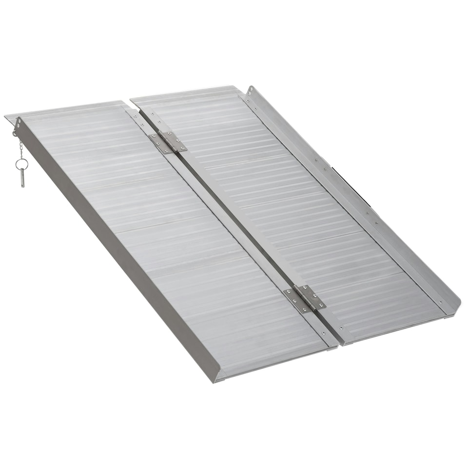 image 1 of HOMCOM 3ft Aluminium Folding Wheelchair Ramp Equipment Mobility Suitcase