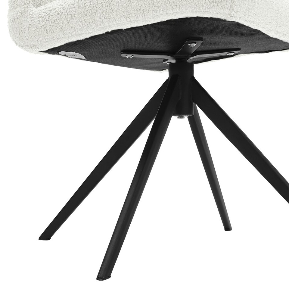 image 1 of Living and Home Set of 2 Plush Breakfast Stools, White