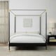 image 2 of Codicote Modern 4 Poster Black Metal Bed Frame (Small Double)
