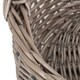 image 5 of Small Unlined Antique Wash Wicker Bathroom Shopping Basket | Grey | Grey | S