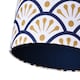 image 5 of Unique Moroccan Floral Designer 25cm Navy Midnight Blue and Ochre Drum Lampshade | Blue