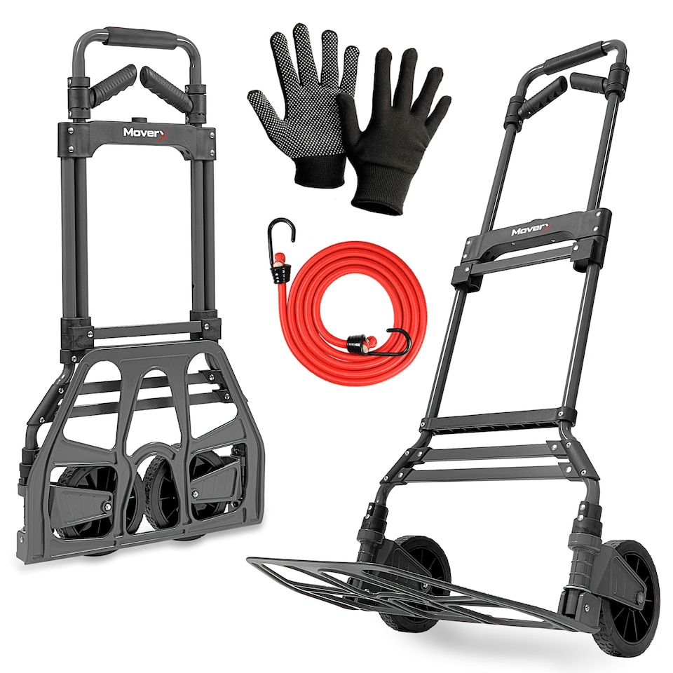 image 1 of MoverX 150kg Sack Truck Heavy-Duty Folding Aluminium Hand Truck