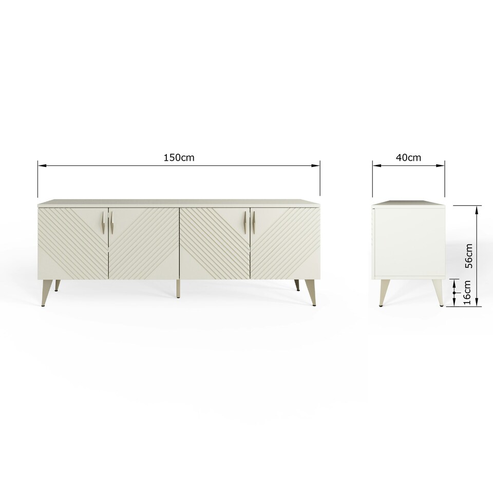 image 1 of Frank Olsen Ava 1500 Tv Cabinet White | White