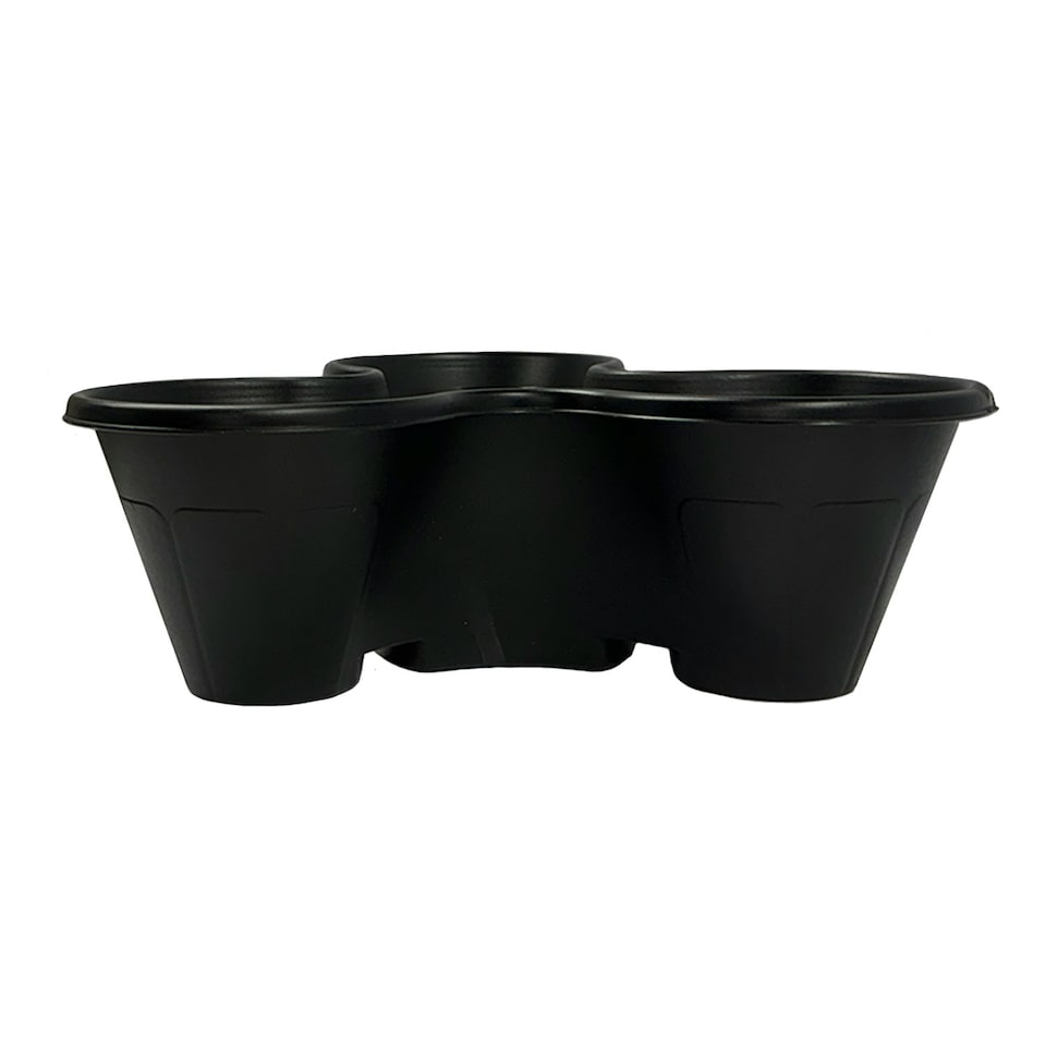 image 1 of Trio Stackable Stacking Strawberry Planter Plant Flower Pot Herb Garden Patio UK Black