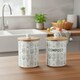 image 2 of Boho Minimalism Compost Caddy - Metal 2L Decorative Kitchen Food Waste Bin