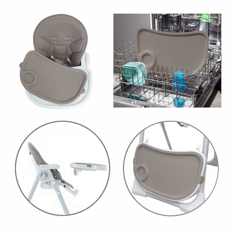 image 1 of Allis Baby Lola 2-in-1 Highchair Feeding Chair - Black | Black | One Size | 1