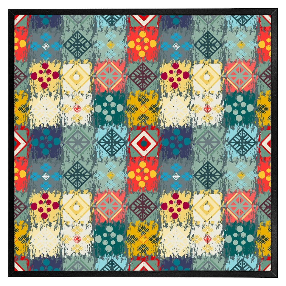 image 1 of Tribal art boho (Picture Frame) White | XS