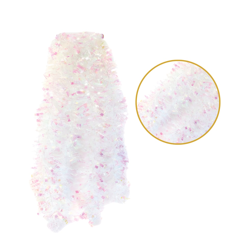 2m Christmas Chunky Tinsel - Iridescent