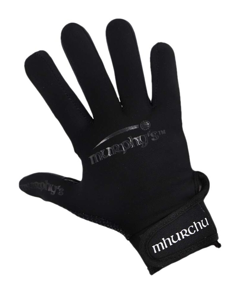 image 1 of Murphys Gaelic Football Adult's Players Gloves, Premium Latex, Gaa Superior Grip, Durable And Breathable Design Elasticated Wristband, Black, 7 - Extra Small