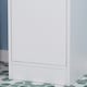 image 9 of kleankin Tall Bathroom Storage Cabinet with Mirror, Narrow Bathroom Unit, Freestanding Bathroom Cupboard with Adjustable Shelves and 2 Doors, White
