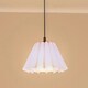 image 2 of ValueLights Lauren Lilac Fabric Pleated Scallop Edge Tapered Ceiling Floor Table Lamp Shade