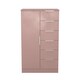 image 1 of Dover 5 Drawer 1 Door Childrens Wardrobe in Kobe Pink (Ready Assembled) | Pink | Kobe Pink
