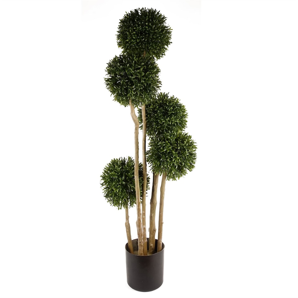 image 1 of Artificial Topiary Balls Topiary - 480 Leaves UV PROTECTED OUTDOOR Botanik | Green | One Size