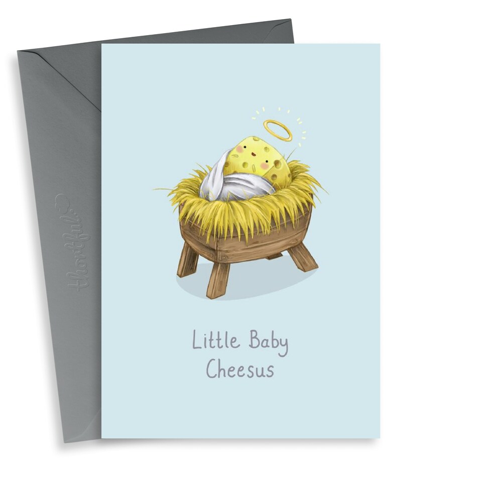 image 1 of Cute Little Baby Cheesus Christmas Card