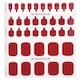 image 3 of Nail Sticker (red) - # Glass Of Wine Pedi - 36pcs N/A