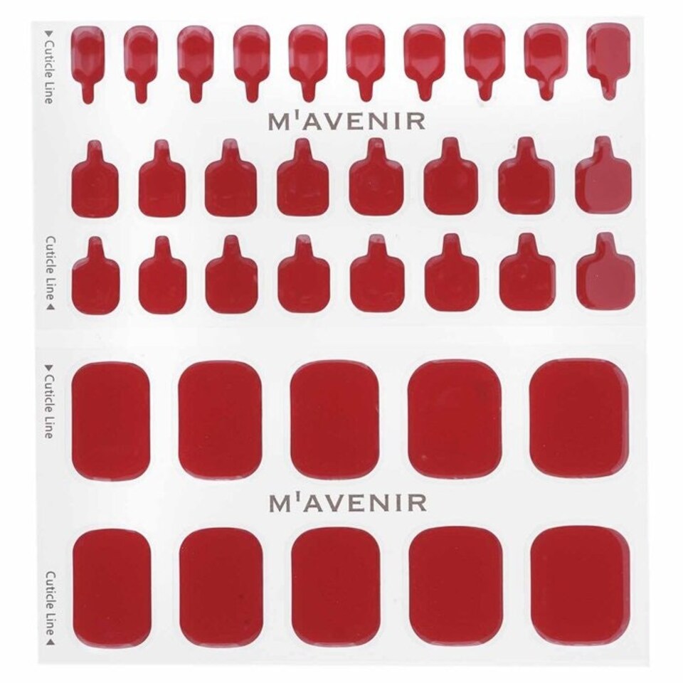 image 1 of Nail Sticker (red) - # Glass Of Wine Pedi - 36pcs N/A