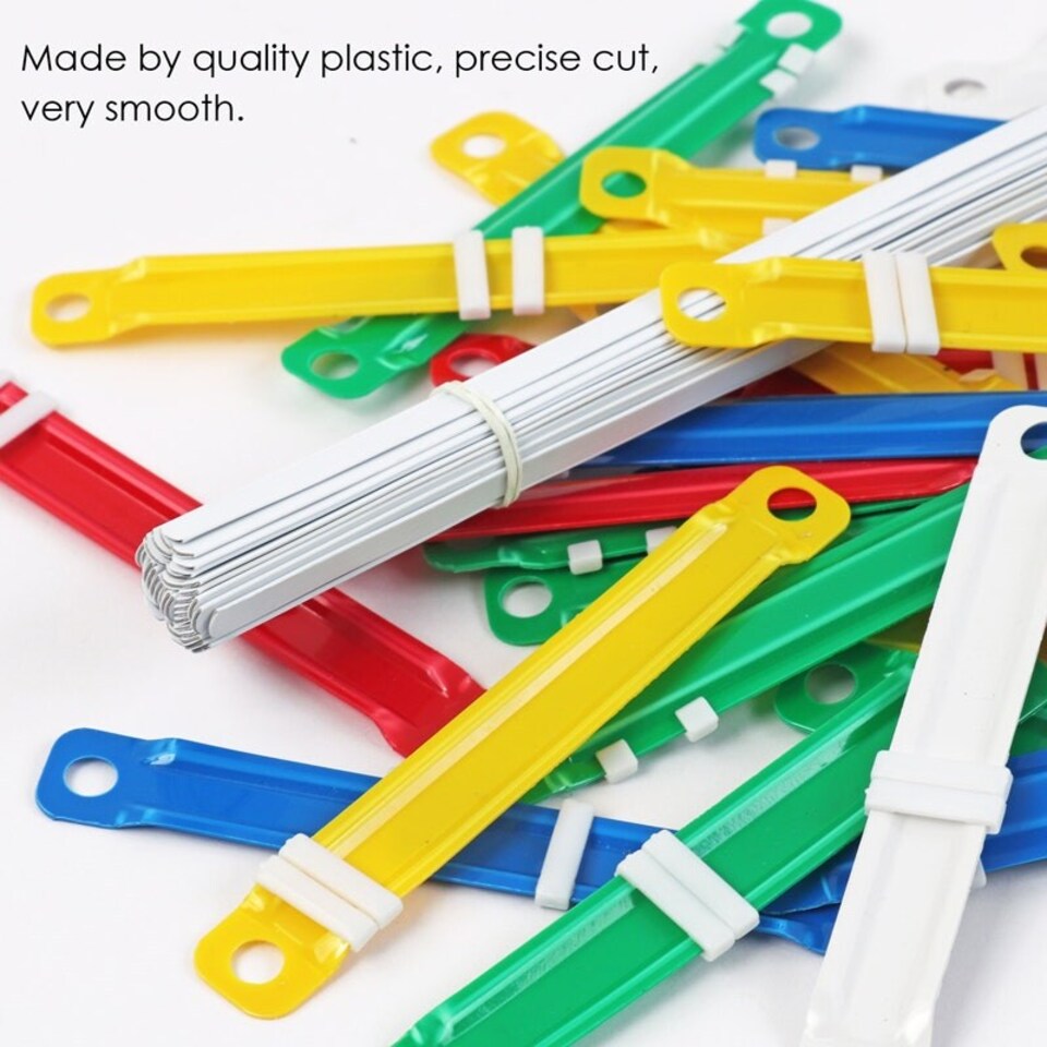 Pack of 50 Assorted Colour Paper Fasteners - Tesco Groceries