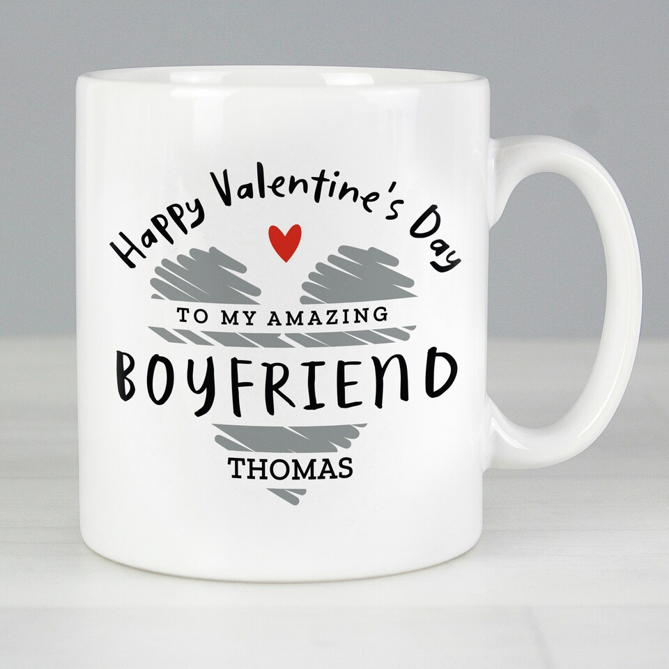 image 1 of Personalised Happy Valentine's Day Mug White