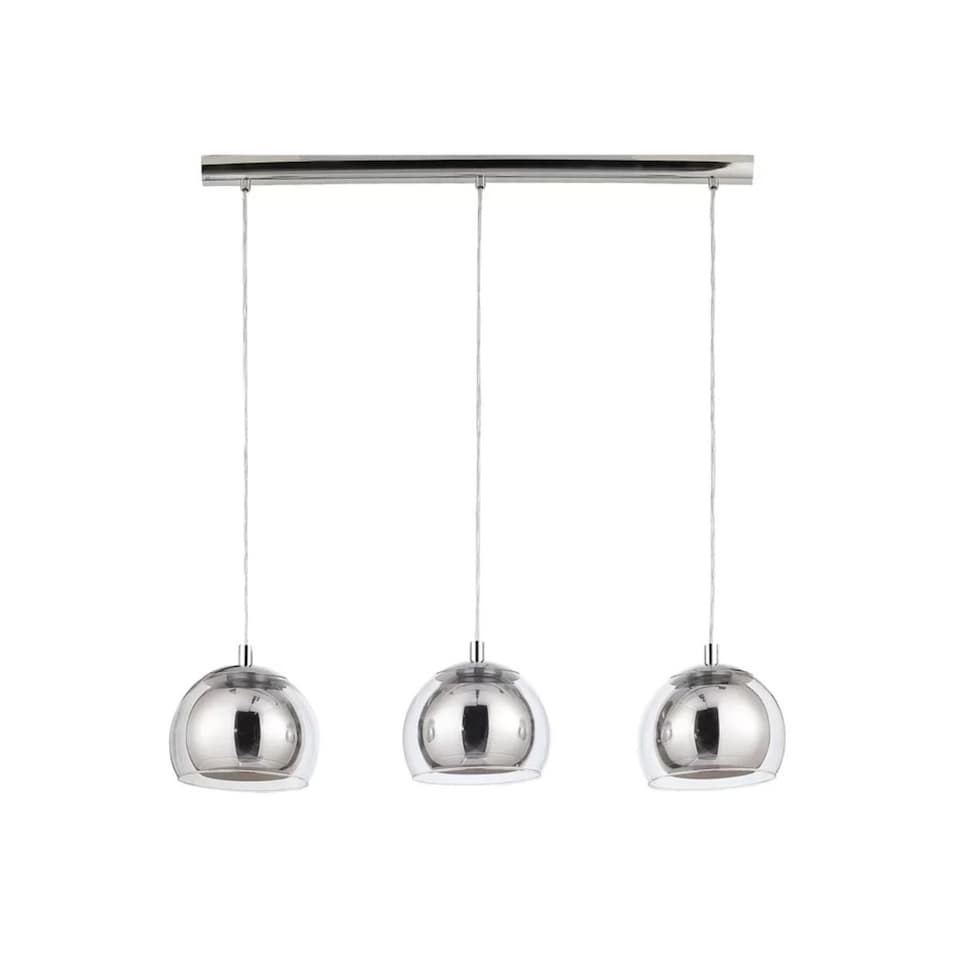 image 1 of Barnet 3 Light Pendant Ceiling Bar Polished Chrome