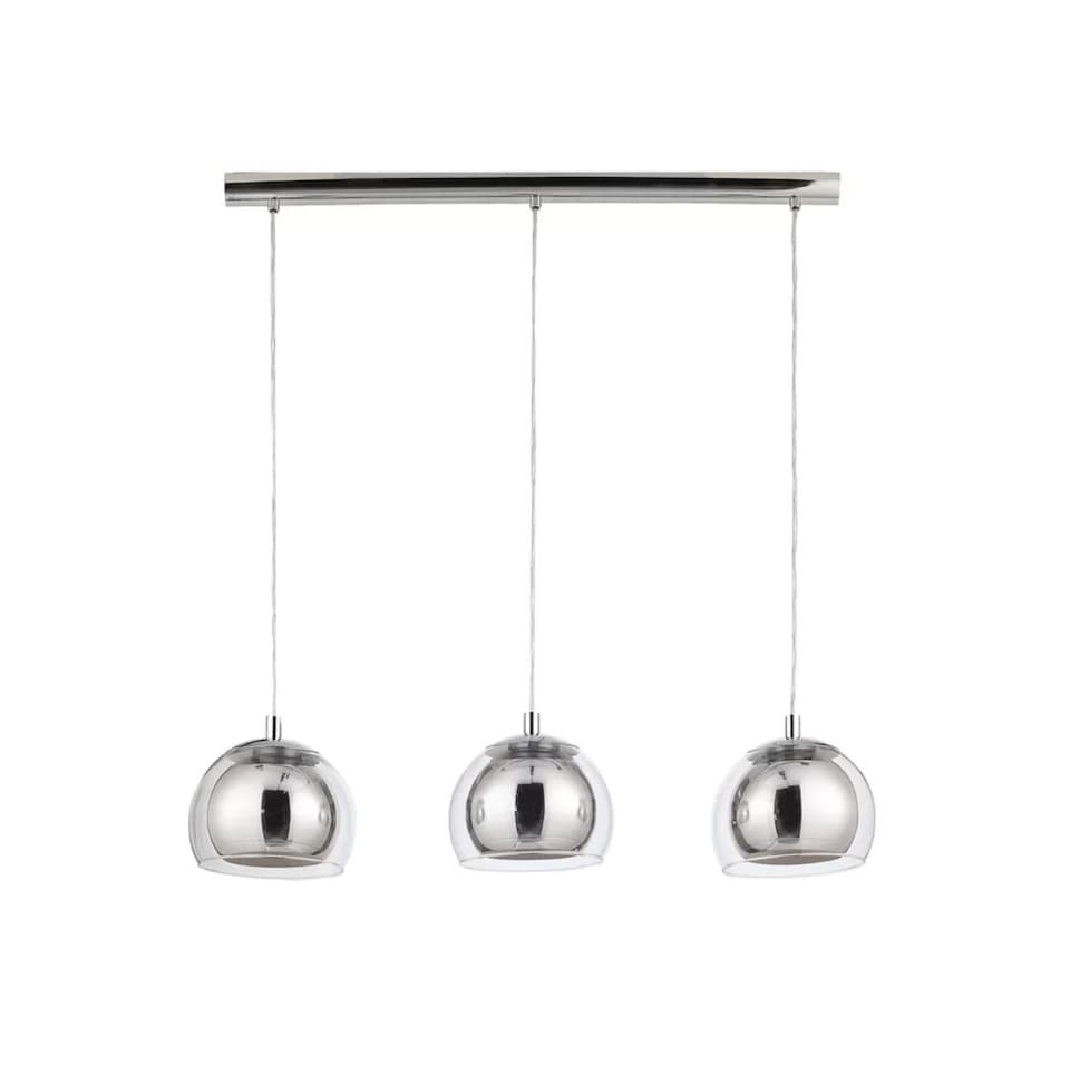 image 1 of Barnet 3 Light Pendant Ceiling Bar Polished Chrome
