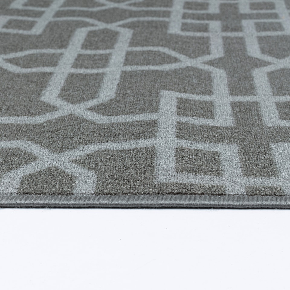 image 1 of Machine Washable Cubed Trellis Design Anti Slip Doormats -