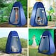 image 6 of Portable Pop Up Toilet Tent Instant Foldable Camping Privacy Shower Changing Tent - Blue
