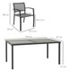 image 5 of Outsunny 7 Pieces Patio Dining Set with 6 Stackable Chairs for Poolside