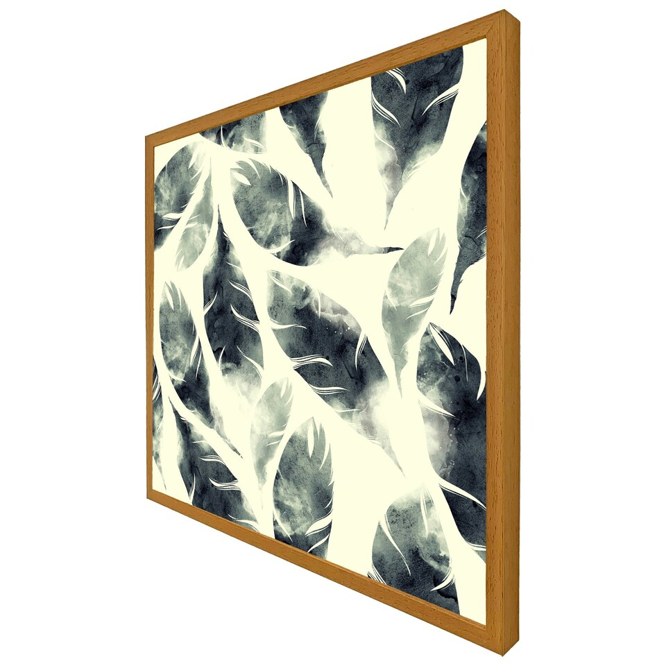 image 1 of Feathers fantastic birds pattern (Picutre Frame) Grey | S