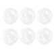 image 1 of Pack of 6 Clear Latex Balloons with White Confetti 12"