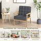 image 6 of COSTWAY Upholstered Accent Sofa Chair Armchair Grey Grey