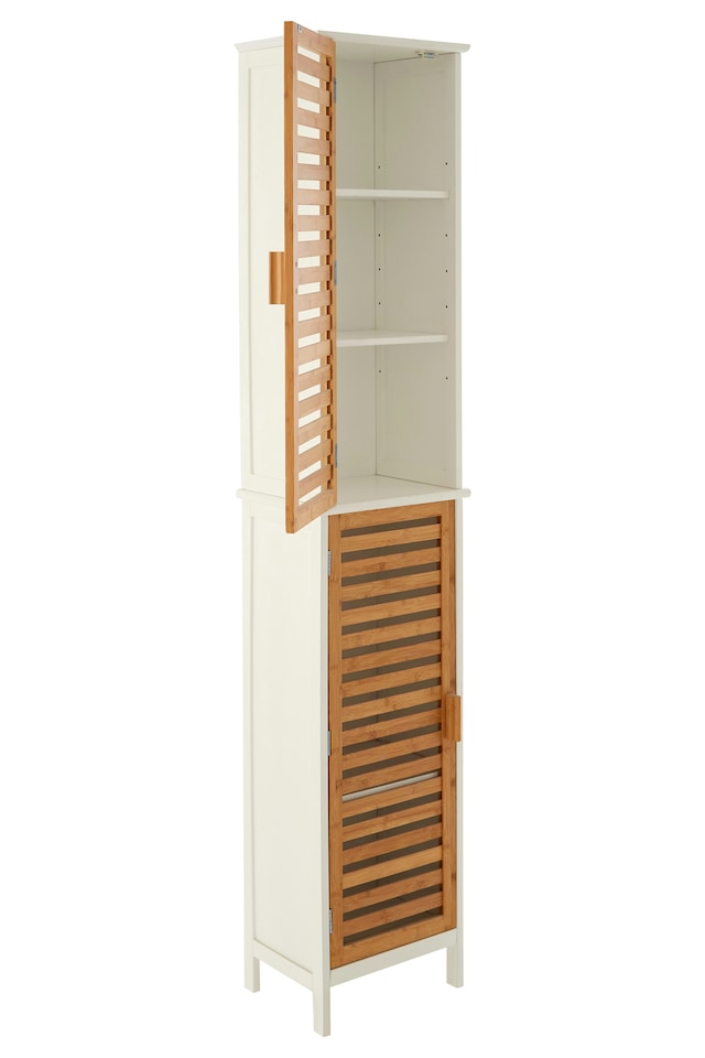 image 1 of Orsina Practical Design 2 Single 4 Inner Shelves Standing Cabinet, Big Impact Display Cabinet, Slim Storage Unit