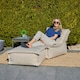 image 2 of icon Dolce Indoor Outdoor Bean Bag Lounger and Footstool Beige Patio Chairs Cream